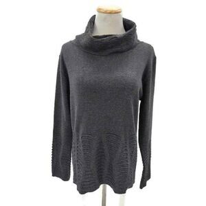 Guido Pisani gray turtleneck wool blend sweater in size medium